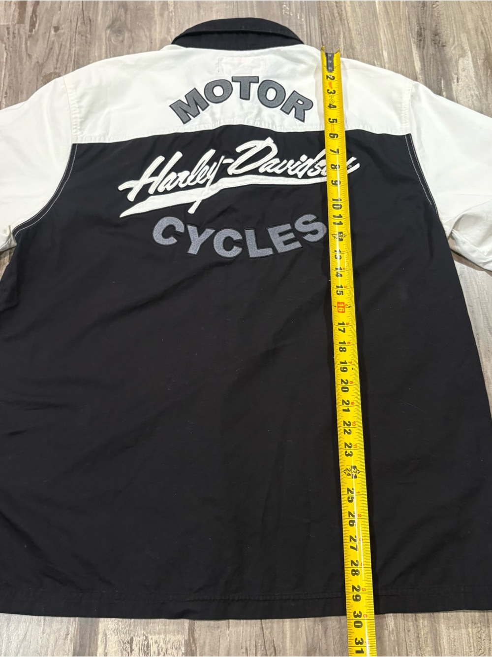 Harley-Davidson Men’s Black/ White 1903 Motorcycles Embroidered/ Patches SZ L - Picture 7 of 10